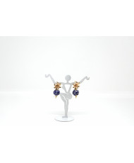 Aretes talavera broquel flor 