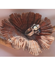 anillo, artesanal, plata .925, unico, original, perlas, regalo,hecho a mano,accesorio, vanguardista, diferente, moderno