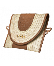 Bolso de Piel y Mimbre