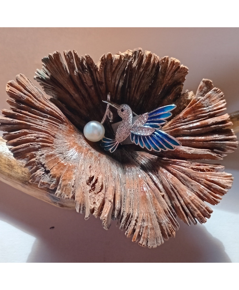 prendedor, joyería,regalo, obsequio, artesanal, unico, original, hecho a mano, colibrí, plata