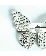 Anillo Ajustable Mariposa Aros Opalo Blanco