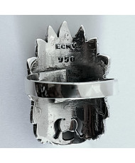 Anillo Ajustable Unisex Serpiente Emplumada Multicolor