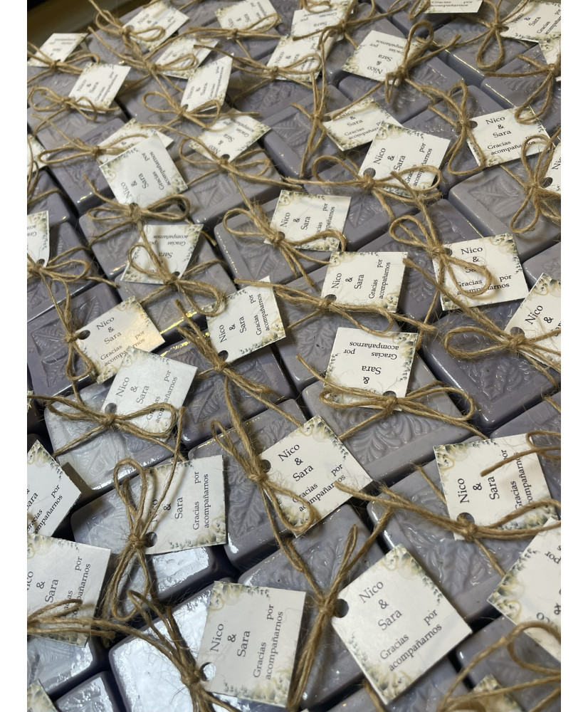 Docena de jabones personalizados artesanales con propiedades. 12 pzas de 30 grs