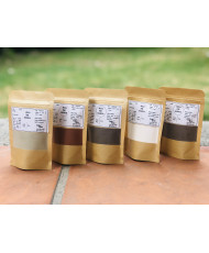 kit de arcillas minerales para mascarilla 80grs con toalla y palita aplicadora 