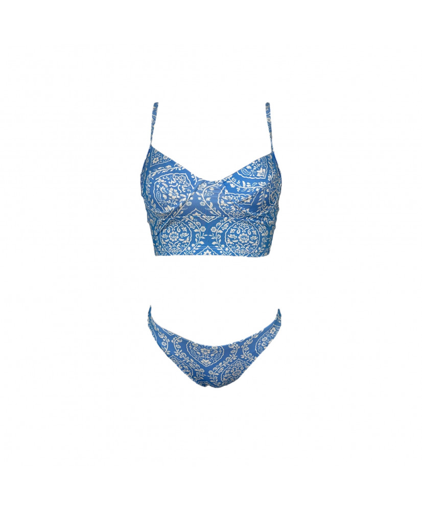 SET TULUM LARGO AZUL ESTAMPADO