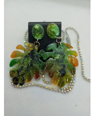 Aretes Hoja Gota de arte