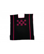 huipil cuadros cancuc negro 