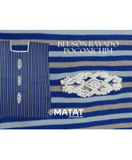 blusón rayado poconichim azul 