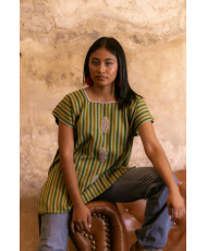 blusón rayado poconichim verde