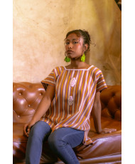 blusón rayado poconichim ciruela