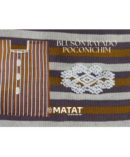 blusón rayado poconichim ciruela