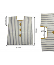 blusón rayado poconichim gris