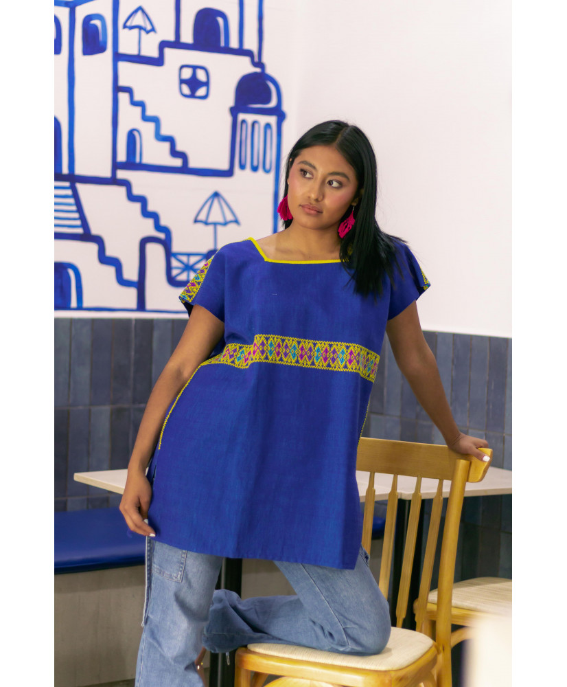 huipil pepen azul rey 