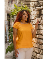 blusa de cajón pepenado alta mostaza