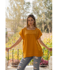 Blusa de cajón pepenado alta mango