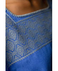 Blusa de cajón pepenado alta Azul