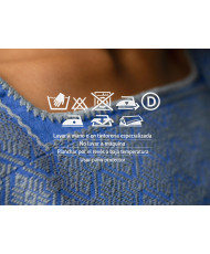 Blusa de cajón pepenado alta Azul