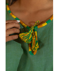 Blusa Lino VAX (verde-amarillos)