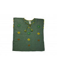 Blusa Lino VAX (verde-amarillos)