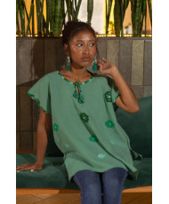 Blusa Lino VAX (verde con verdes)