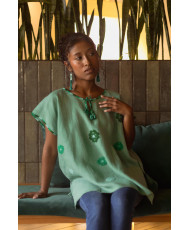 Blusa Lino VAX (verde con verdes)