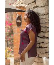 Blusa Lino VAX (bugambilia)