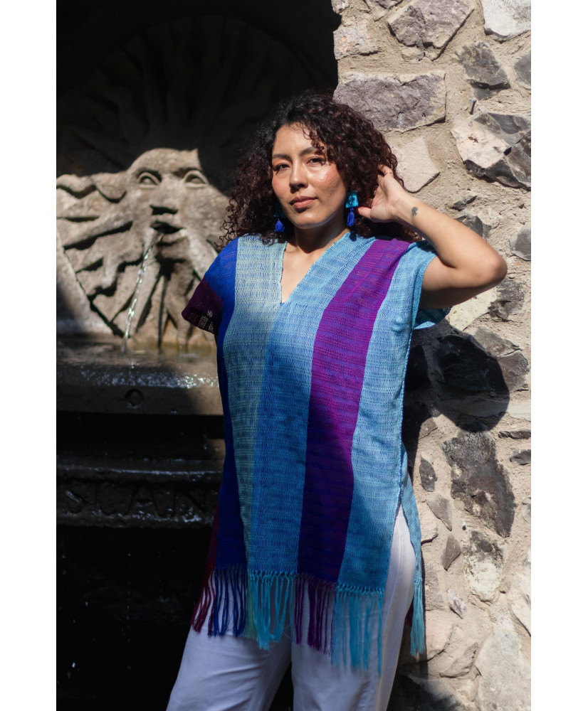 Huipil caminos (azul)