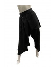 Falda/pantalón negro lino bambú 