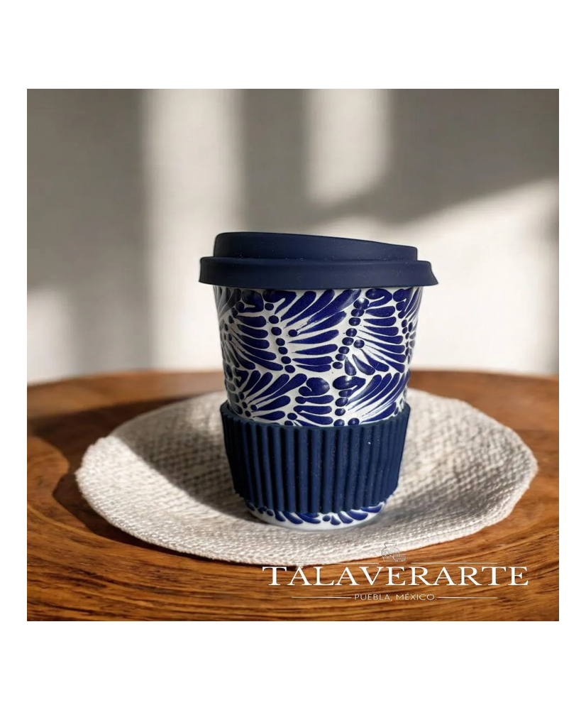 VASO TERMO 15 CM TALAVERA TRADICIONAL AZUL 
