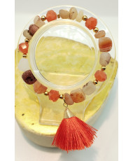 PULSERA AGATA SEMI RUSTICA