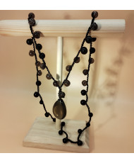 COLLAR DE CUARZO HUMO Y ÓNIX