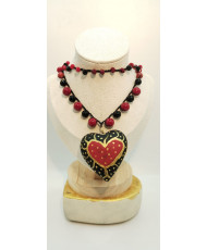 COLLAR CORAZON DE MADERA