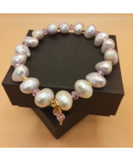 PULSERA PERLA Y CRISTAL