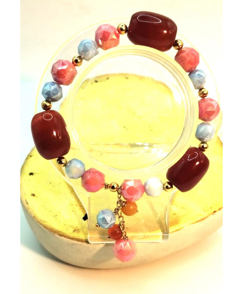 PULSERA CRISTAL SUECO CON AGATA