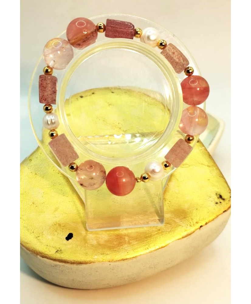 PULSERA DE CUARZO CEREZA