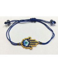 Pulsera Manita de Fátima azul