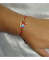 Pulsera Manita de Fátima en color rojo