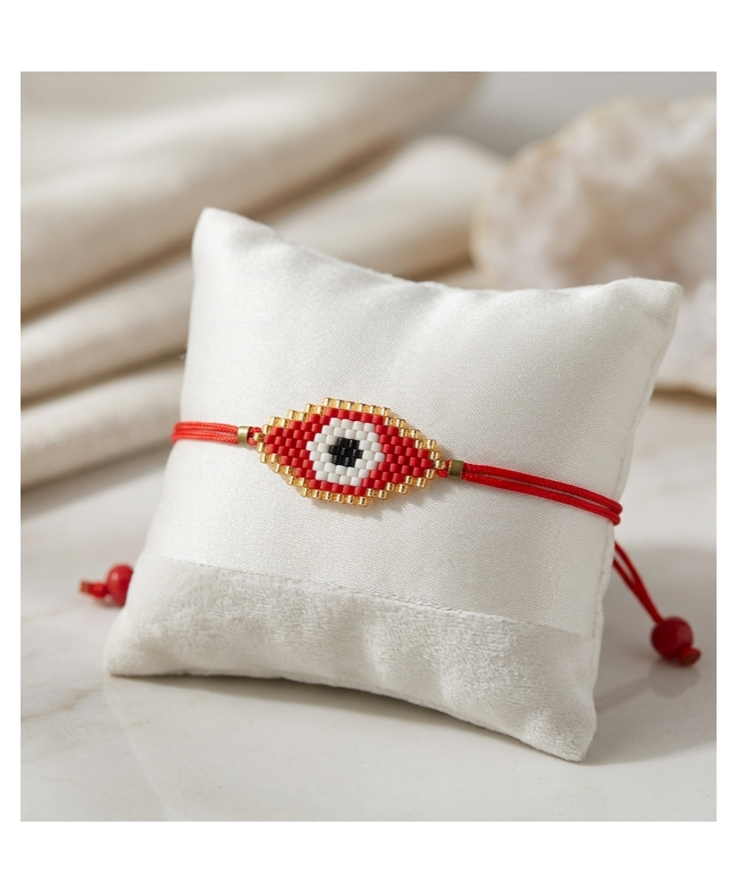 Pulsera ojito turco en color rojo