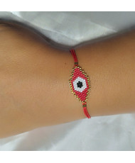 Pulsera ojito turco en color rojo
