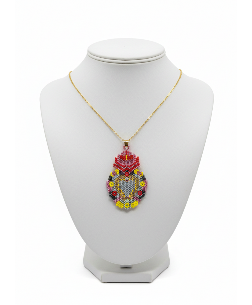 Collar Milagrito Mexicano con corazón plateado