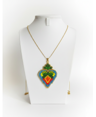Collar de Milagrito mexicano en azul