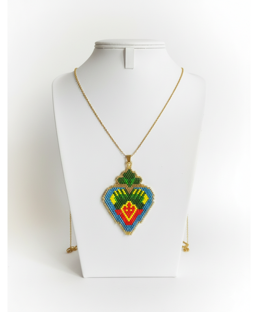 Collar de Milagrito mexicano en azul