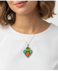 Collar de Milagrito mexicano en azul
