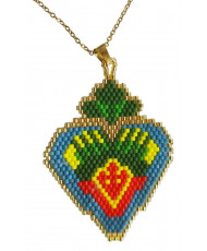 Collar de Milagrito mexicano en azul