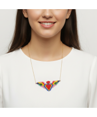 Collar de Milagrito mexicano con alas de colores