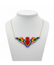 Collar de Milagrito mexicano con alas de colores