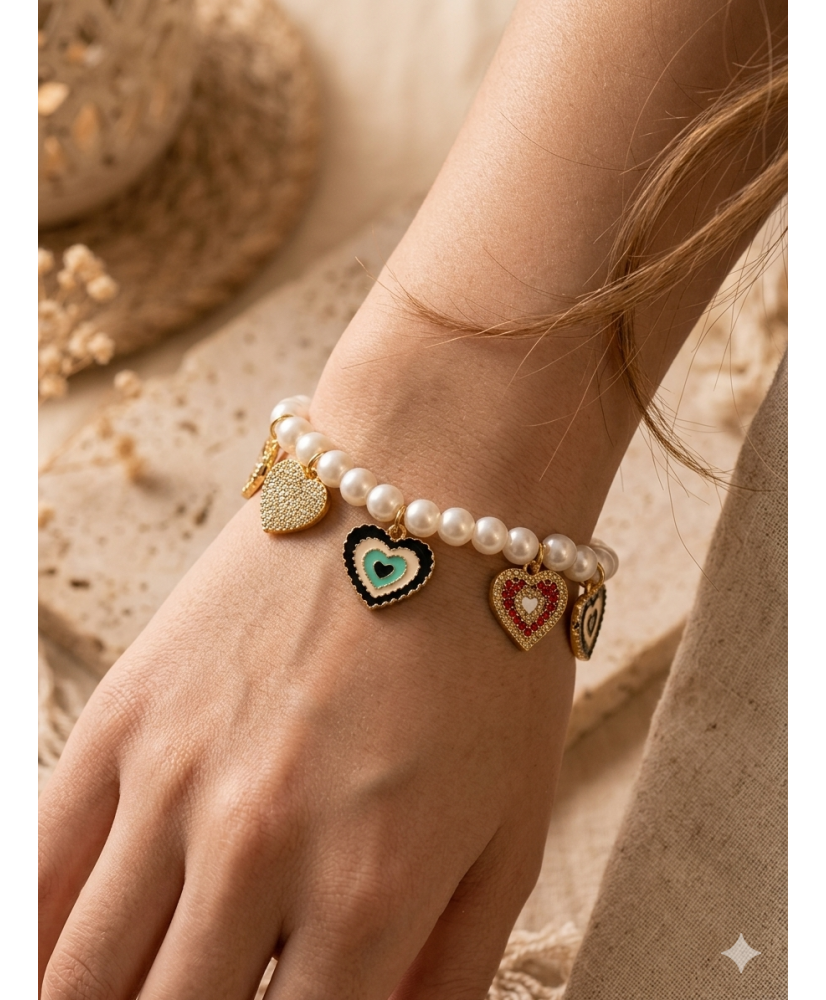 Pulsera dijes corazón