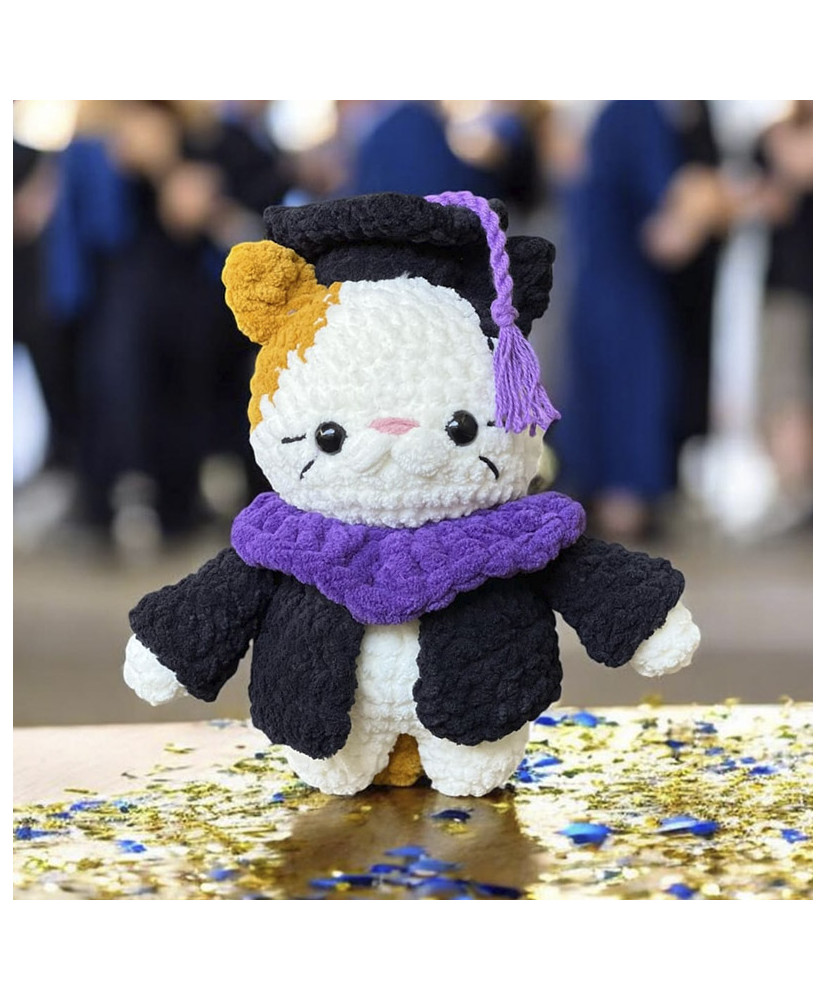 Gatito de Graduación a Crochet