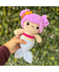 Sirenita a crochet (Coral)