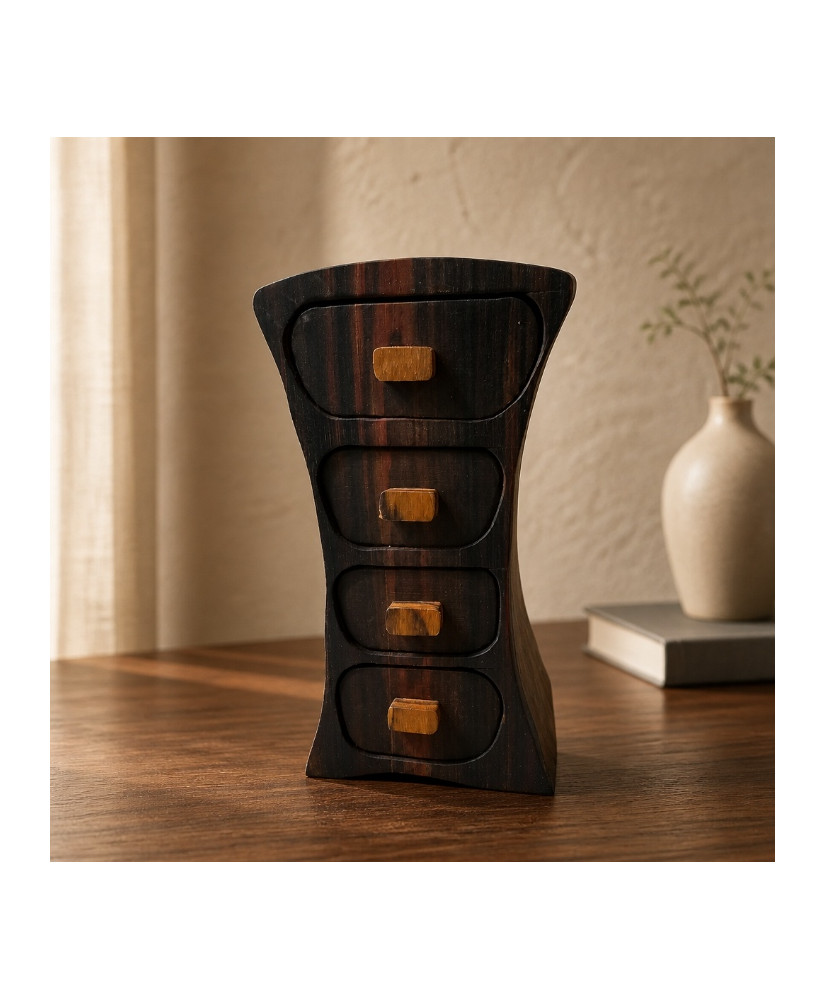 Joyero Artesanal Cocobolo 4 cajones